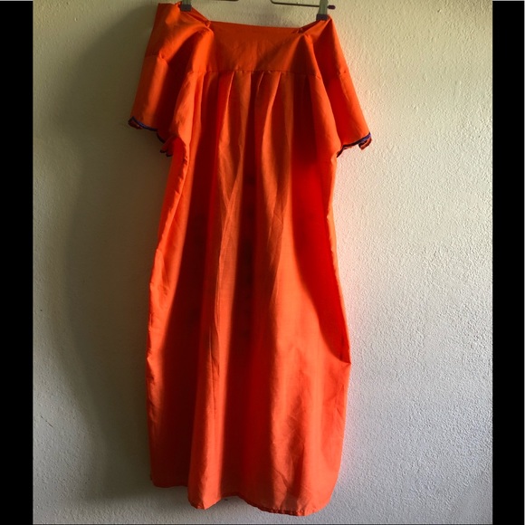 New✨Orange embroidered Nicaragua dress - Picture 6 of 7